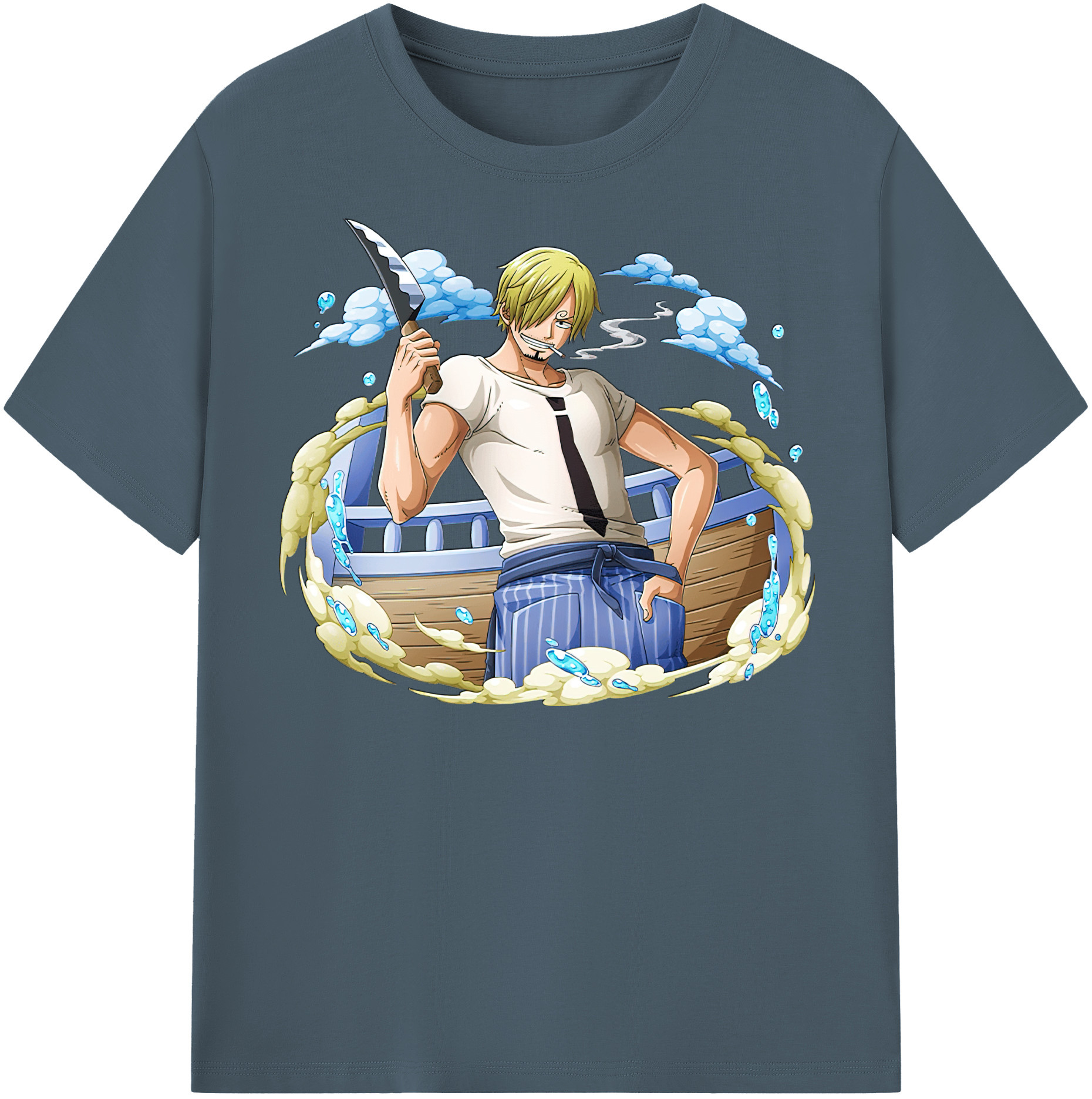 ワンピース サンジ ONE PIECE Sanji 綿100％半袖Tシャツ（フロントプリント）
